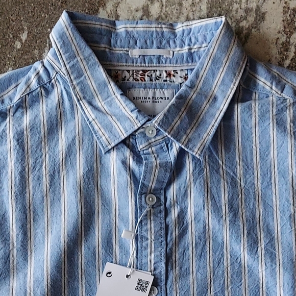 Denim & Flower Shirts Denim And Flower Mens Short Sleeve Button